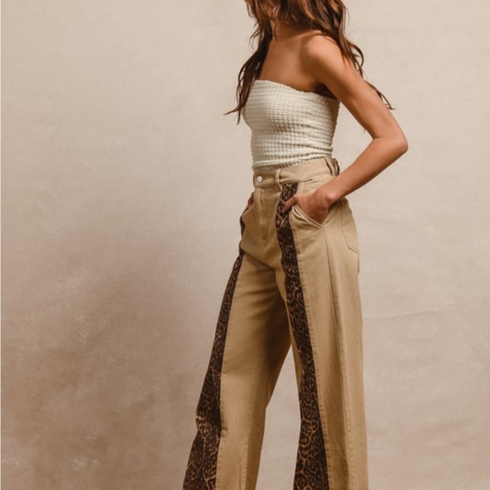 Bibi Leopard and Tan Jeans - Picture 2 of 4